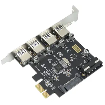 4 port az Usb 3.0 PCI Express kelő Combo kártya pcie adaptert, HUB 4 TŰS SATA 15p tápegység Asztali PC