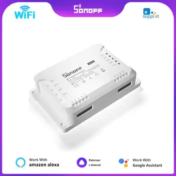 Sonoff 4 CSATORNA R3/ 4 CSATORNA PRO R3 4 Banda Wifi Smart Switch Modul Biztonsági Araszolnak Vezérlés EWeLink APP Támogatás Alexa, a Google Haza