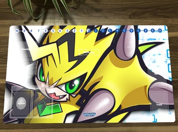 Digimon Párbaj Playmat Pulsemon Trading Card Game Mat DTCG CCG Mat Egér Asztal Pad Asztal Játék Játszani Mat & Kártya Zónák Ingyenes Táska