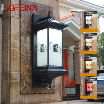 SOFEINA Napelemes Fali Lámpa Kreativitás Hal-Áldás Decor Kültéri Gyertyatartó Fény LED Vízálló IP65 Haza Villa Udvarán