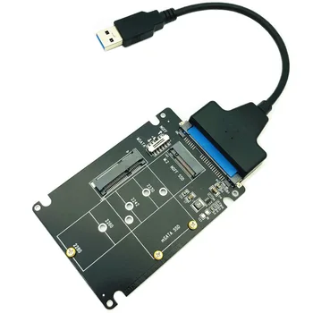mSATA, hogy SATA Adapter B m Gombot.2 SATA SSD SATA Adapter Kártya mSATA m.2 NGFF-USB Átalakító mSATA+M. 2 2 az 1-ben SSD HDD-Kel