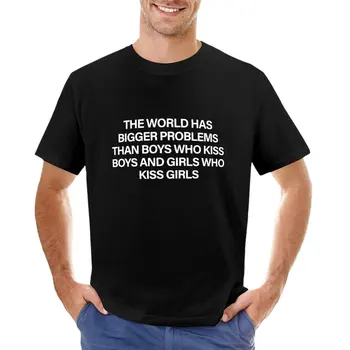 A Világ Nagyobb Problémák, Mint a Fiúk, Akik Csók Fiúk, Lányok, Akik Csók Girls T-Shirt plus size maximum fekete póló férfi