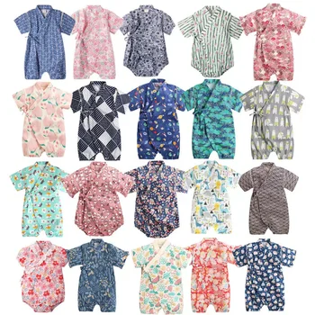 0-24M Kimonó baba ruhák japán stílusú gyerek ruhákat lányok játszó retro köntösben egységes ruhát csecsemők pizsama virág Jelmez