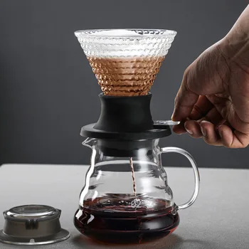 Szilikon Csepp Fejét Alkalmazkodik V 60 Kávé Meghatározott Megvastagodása Szűrő 300/500/700ML kávéfőző Tölcsér Kézi Öblítés kávéfőző Készlet