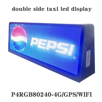 p4 Dupla Oldalon WiFi LED Reklám Képernyőn Jel 4G Távirányító Kültéri Útmutató Taxi Felső LED Kijelző