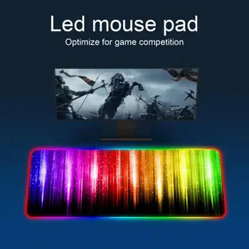 Színes RGB Fény Hatása Gumi Számítógépes Játékok LED Egér Pad Szőnyeg Iroda