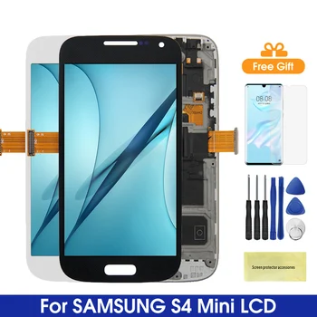 S4 Mini Kijelző, SAMSUNG Galaxy S4 Mini I9192 I9190 I9195 Lcd Kijelző érintőképernyő Digitalizáló Közgyűlés Kerettel