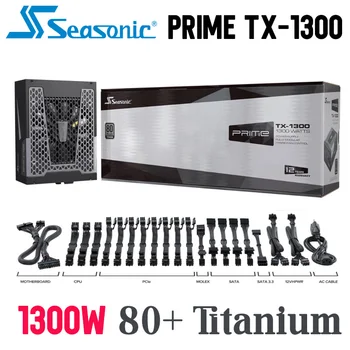 1300W Számítógép Tápegység Seasonic Prime-TX-1300 Asztali Játék ATX 80 PLUS Titanium 1300W SATA Ellátási Új