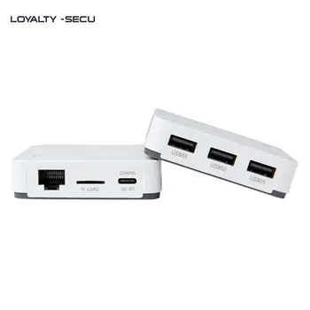 HŰSÉG-SECU 3 USB Port, Bluetooth, Vezeték nélküli, WiFi, Ethernet nyomtatókiszolgáló a Nyomtató Adapter Fehér
