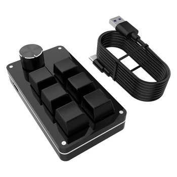 Programozható DIY Mechanikus Billentyűzet Bluetooth USB Egyéni Mini 6 Kulcs Gomb Makró Hotswap Keypa Laptop