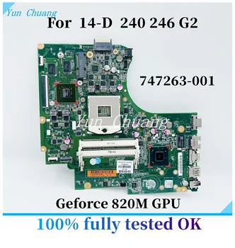 747263-001 747263-501 Alaplap HP 14-D 240 246 G2 laptop alaplap HM76 Geforce 820M GPU DDR3 100% - os vizsgálat