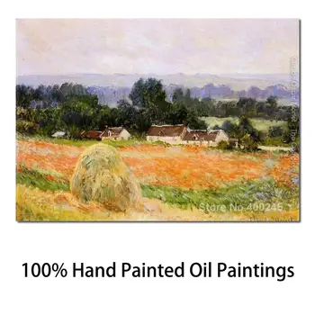 Tájkép Festmények Claude Monet Szénakazalban Hálószoba Dekoráció Kiváló Minőségű