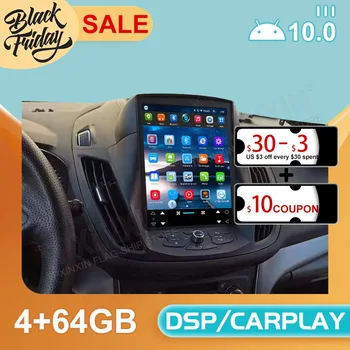 Android 10 Tesla Stílus Ford Escape 2013 2018 Autós GPS Navigáció Auto Rádió Sztereó Videó Multimédia Lejátszó Carplay Fej Egység