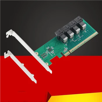 U. 2 PCIE Adapter PCI Express Gen3 3.0 X16 4 Port MiniSAS HD SFF-8643 Bővítő Kártya Átalakító Kelő a PCI-E NVME U. 2 SSD