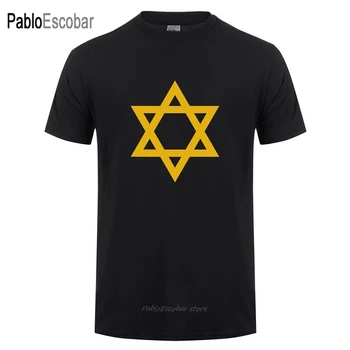 Új Izrael Póló Férfi Alkalmi Pamut Nyári Rövid Ujjú Vicces Izraeli zászlók T-shirt Dávid-Csillag Mans Tshirt