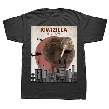 Kiwizilla Vicces, Kiwi, Új-Zélandi Madár Szerelmeseinek Póló Grafikus Alkalmi Pamut Streetwear Rövid Ujjú Férfi EU Méret T-shirt