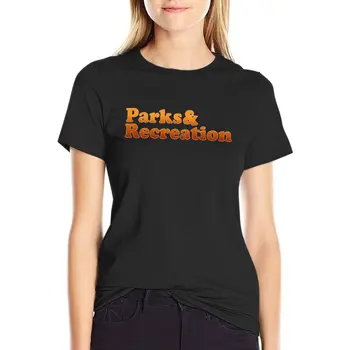 Parks and Rec Retro Logo Póló állat print póló lányoknak vicces pólók Női