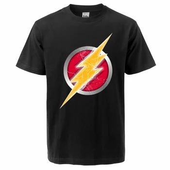 Nyári 2021 Férfiak Egyszerű TV-Show A Flash Barry Allen Póló, Alkalmi Nyomtatás Streetwear Unisex Ruhák Tiszta Pamut Hős Tshirt