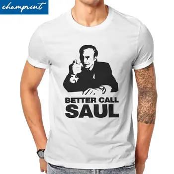 Hívja Saul póló Férfi Tiszta Pamut Vicces Pólók Legénység Nyak Breaking Bad Saul Goodman Ügyvéd Nyári Ruházat