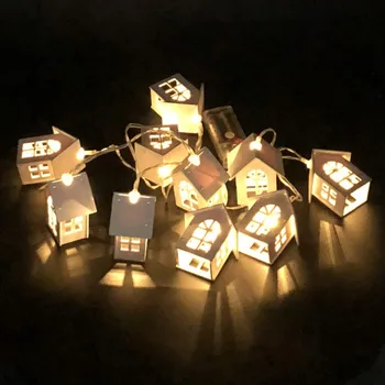 Led karácsonyfa díszek Ház Led fényfüzér esküvői natal Garland Új Év karácsonyi dekoráció az otthoni 2018