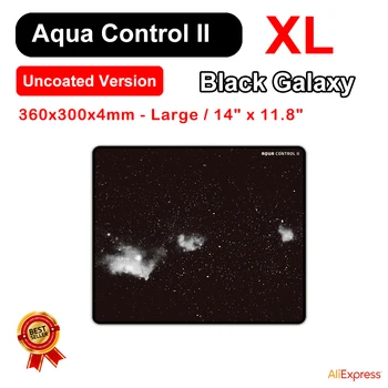360x300x4mm Nagy Xraypad Aqua Control II Black Galaxy Gaming Mouse Pad Laptop Egér Pad billentyűzet pad