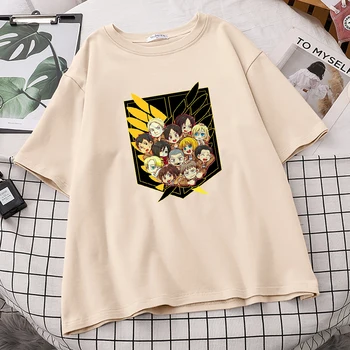 Támadás A Titánon Rajzfilm Nyomtatási Mens T-Shirt Király Sleeve Tshirt Kreativitás Laza Tshirts Puha, Kényelmes, Férfi Ruha
