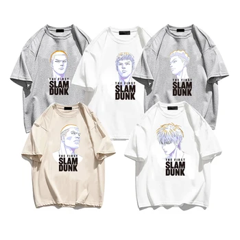 Slam Dunk Japán Anime Streetwear Unisex póló Divat Az Első Xiangbei Csapat Harajuku Alkalmi Férfi Ruha Rajzfilm Tee