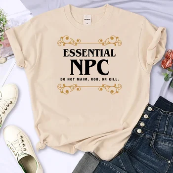 Alapvető NPC Nem Játszható Karakter Játék póló nők Japán grafikus póló női ruhát streetwear