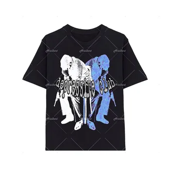 Túlméretezett Streetwear Póló Férfi Hip-Hop Unisex Grafika nyomtatás Póló Harajuku Pamut Alkalmi Nyári Rövid Ujjú Tshirt Fekete