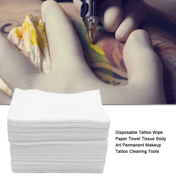 Új Eldobható Tetoválás Törölje Le Papírtörlővel Szövet Body Art Tartós Smink Tetoválás Eszközök Tisztítása Tetoválás Készletek Tartozékok 1 Doboz