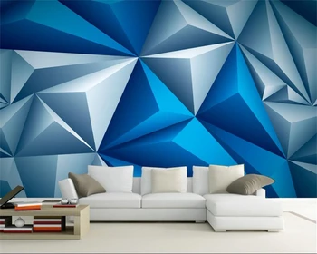 BEIBEHANG 3D háttérkép, egyedi falfestmény, tapéta, modern, minimalista kék tér három dimenziós tapéta nappali, hálószoba falára