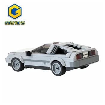 Gobricks Épület-Blokk, DeLorean DMC-12 Autó Modell Vissza A Jövőbe Time Machine Autó Tégla Játék, A Fiúk Lányok Szülinapi Játék