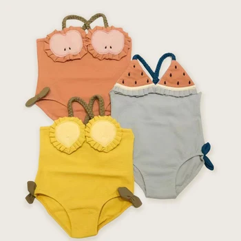 Aranyos Baba Lányok Bikiniben Nyári Rajzfilm Gyümölcs Design Heveder Fürdőruha Kisgyermek Lányok Fürdőruhában Gyermekek Playwear Ruhák