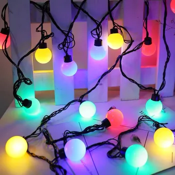 Karácsonyi Girland LED Tündér Fény Csatlakoztassa Utca Garland Téli G50 LED Lánc Disco Labdák Szabadtéri Új Év, Dekoráció, Parti Világítás