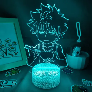Láva Lámpa Hunter x Hunter Anime Ábra Killua Zoldyck Hxh 3D LED RGB Night Lights Ajándék Barátom Hálószoba Manga Asztal Asztal Dekoráció