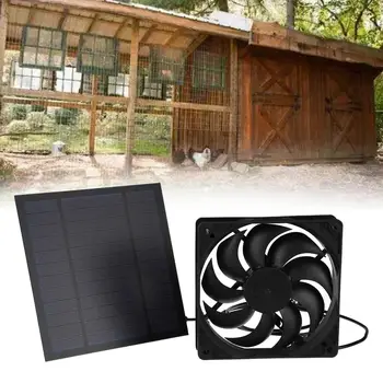Vízálló Solar Panel Ventilátor a Kültéri 5W Mini Napelem Elszívó Ventilátor a Csirke Coop Baromfi Ház Kemping Üvegházhatású Fészer Tetők