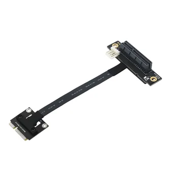 PCI-E Kelő 270 Fokos Mini PCIe, Hogy a PCI-E 4X Adapter Átalakító Kábel Kelő w/ 4 tűs FDD Power Csatlakozó PCI-E Teszter Extender