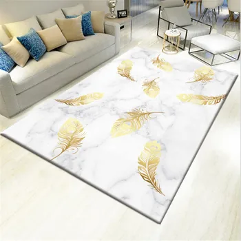 Északi geometriai szőnyegek Nappali dohányzóasztal Mat lakberendezés szőnyeg Kreatív 3D Nyomtatott szőnyeg alfombras para la sala moderna