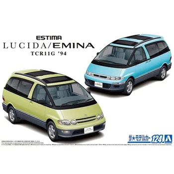 Aoshima 06135 1/24 Toyota Estima Lucida/Emina TCR11G '94-es Furgon, Jármű, Autó, Hobbi, Játék, Műanyag Modell Építési Szerelési Készlet