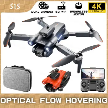 FORRÓ S1S Mini Drón 4k Szakmai HD Kamera 4-Oldalon Akadály Elkerülése Légi Brushless Összecsukható Quadcopter Dron Játékok VS Z908 Pro