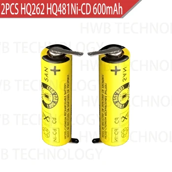 2db/sok 1.2 v Ni-cd 600 mAh akkumulátor elektromos borotva HQ262 HQ481 HQ360 HQ460 HQ5812 GW-P04 Ingyenes szállítás