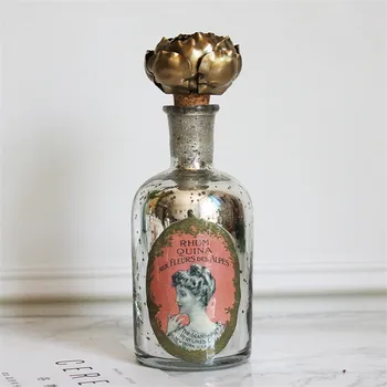 Parfüm Pottle Üveg & Brass Anyag, Folyékony Szappan Adagoló, India Stílus Lány Barátja, Ajándék, Ajándék, Kreatív Díszítő Dekoráció