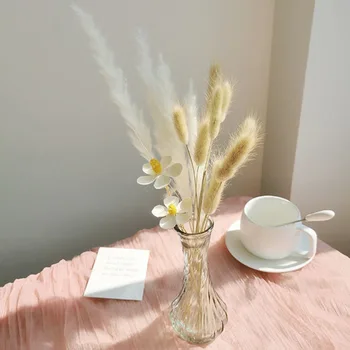 Természetes Szárított Füves Pusztán Nyúl Farka, A Csokor Virág A Bohém Esküvői Dekoráció Száraz Virágdísz Nappali Dekor