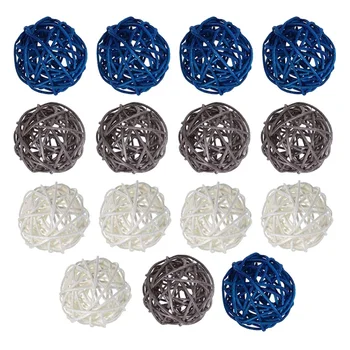 15Pcs Rattan Golyó Dekoratív Ball Gömbök Váza Töltőanyagok Asztal Dekoráció Felső Gömb szőlőből készült Labdát Dekoráció