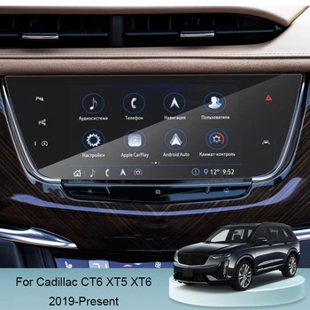 Autó Műszerfal Kijelző Film TPU A Cadillac CT6 XT5 XT6 2019-Jelenlegi GPS Navigációs Képernyő Fólia az Üveg Belső Auto Tartozék
