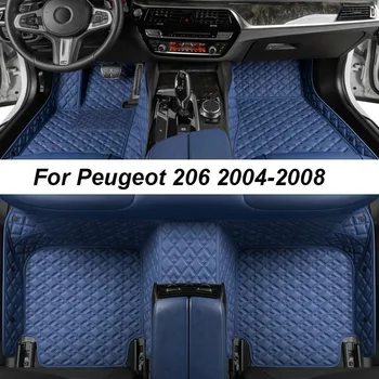 Egyedi Luxus Szőnyeg Peugeot 206 2004-2008 NEM a Ráncok autószőnyeg Tartozékok Belső Alkatrészek Teljes Készlet