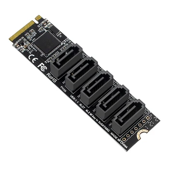 M. 2 M-Key PCI Express SATA 3.0 Bővítő Kártya Adapter JMB585-lapkakészleteket Támogató funkcióját Mac OS/Windows /Linux Támogatás PM Funkció
