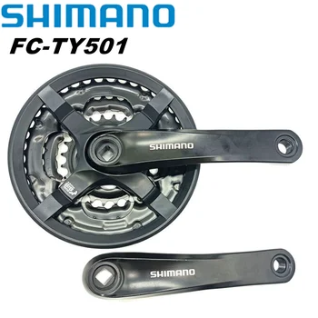 Shimano Tourney, FC-TY501 Motor Hajtóművel 24-34-42T/28-38-48T Kerékpár Chainwheel FC TY501 6/7/8 Sebesség Kerékpár Hajtókar 170mm TY501