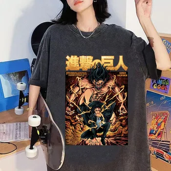 Japán Támadás Titán Póló Divat Nyári Eren Jaeger T-Shirt Harajuku Menő Farmer Rövid Ujjú