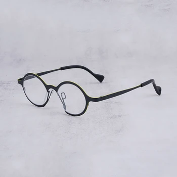 Évjárat Tiszta Titán Szemüveg Keret Férfiak Tér Szemüveg Női Retro Luxus Márka Kézzel Készített Szemüveg Keret, Szemüveg